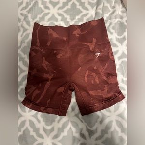 Gymshark Women’s Adapt Camo Seamless Ribbed shorts, size small.